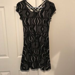 Casual Black/grey patterned dress